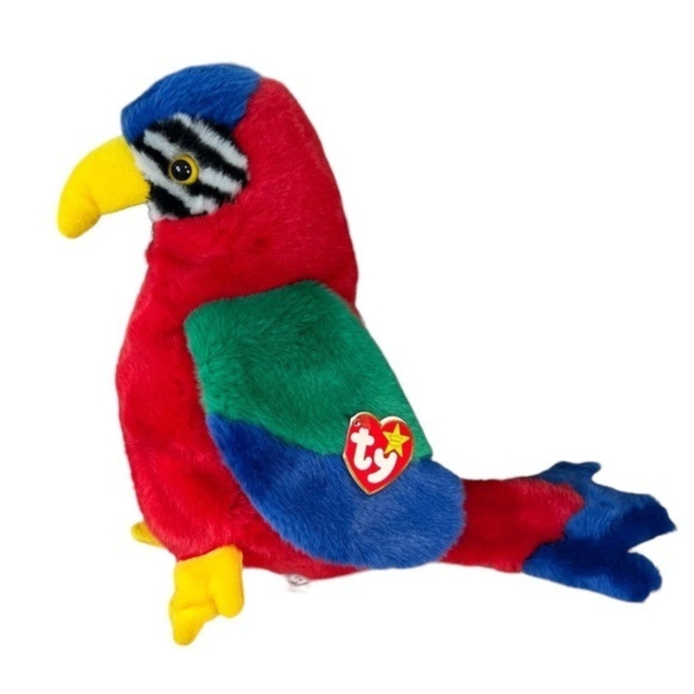 Ty Beanie Baby XL Jabber the Parrot with Tags 1999